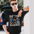 Denim And Diamonds African Melanin Swag Cowgirls Western Long Sleeve T-Shirt Gifts for Him
