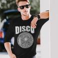 Disco Music Ball ファンク ソウル 音楽愛好家 レトロ 70年代 80年代 コスチューム 長袖Tシャツ 彼への贈り物