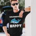 Dolphinately Happy ドルフィンズ イルカ 哺乳類 海 Dolphin ドルフィン 長袖Tシャツ 彼への贈り物