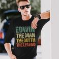 Edwin The Man The Myth The Legend シャツ ファーストネーム Edwin 長袖Tシャツ 彼への贈り物