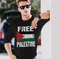 Free Palestine Free Gaza パレスチナの旗無料パレスチナ 長袖Tシャツ 彼への贈り物