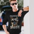 Frenchie Daddyフレンチー パパ 父の日 フレンチブルドッグ 長袖Tシャツ 彼への贈り物
