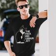 The Fuck You Lookin At 猫好きのための面白い下品なノベルティ 長袖Tシャツ 彼への贈り物