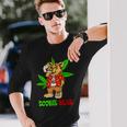 Doobie Bear 大麻の葉 雑草愛好家 マリファナギフト 長袖Tシャツ 彼への贈り物