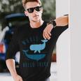 Whale Pun クジラ Hello There Hello Dort ファニークジラ 長袖Tシャツ 彼への贈り物