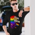 I'm Hers &He's Mine 虹のハート Lgbtq プライド デザイン 長袖Tシャツ 彼への贈り物