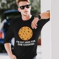 I'm Just Here For The Cookie 面白いチョコレートチップクッキー 長袖Tシャツ 彼への贈り物
