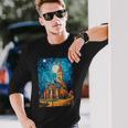 Iglesia Artística Dean Gogh Noche Estrellada Camiseta de manga larga Regalos para él