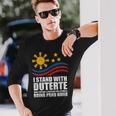 Itand With Duterte フィリピン フィリピン 強い 帰省 長袖Tシャツ 彼への贈り物