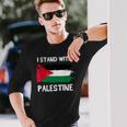 Itand With Palestine ペンダント フリーガザエルサレムモスク 長袖Tシャツ 彼への贈り物