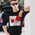 Japanese Flag Indonesiaインドネシアの遺産 インドネシアのルーツ 日本の国旗 インドネシアの国旗 長袖Tシャツ 彼への贈り物