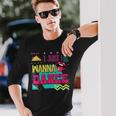 I Just Wanna Dance Lovers ファニーダンシングファン レトロダンサー 長袖Tシャツ 彼への贈り物