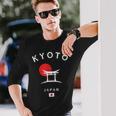 Kyoto Japón Bandera Japonesa Kyoto Palacio Imperial Recuerdo Camiseta de manga larga Regalos para él