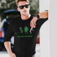 Life Of Weed マリファナ 大麻の引用句 長袖Tシャツ 彼への贈り物