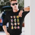 Lindo Conjunto De 12 Animales Chinosigno Del Zodiaco Feliz Año Nuevo Lunar Cuello Camiseta de manga larga Regalos para él