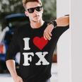 I Love Fx イニシャル I Heart FX 名前 F X 長袖Tシャツ 彼への贈り物
