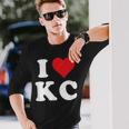 I Love Kc Initials I Heart KC First Last Name K C 長袖Tシャツ 彼への贈り物