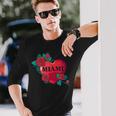 I Love Miami Miami Love Heart & Roses Illustration Graphic 長袖Tシャツ 彼への贈り物