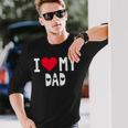 I Love My Dad シャツ I Heart Dad Love Dad 長袖Tシャツ 彼への贈り物