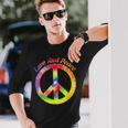 Love Peace 60年代70年代ヒッピーコスチューム Love Peace 長袖Tシャツ 彼への贈り物