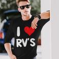 I Love Rv のレクリエーションビークル キャンプ キャンピングカー 旅行 旅行 長袖Tシャツ 彼への贈り物