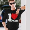 I Love Taiwan 台北国旗 ハートトラベル 台湾製品 長袖Tシャツ 彼への贈り物