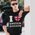 I Love United Kingdom ハートフラッグ イギリス Uk グレートブリテン 長袖Tシャツ 彼への贈り物
