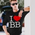 I Love ハート Bb 長袖Tシャツ 彼への贈り物