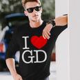 I Love ハート Gd 長袖Tシャツ 彼への贈り物