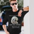 Maltese Puppy Is On My Mind 面白い犬のオーナーデザイン 長袖Tシャツ 彼への贈り物