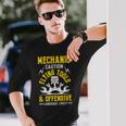 Mechanic Caution Flying Tools 自動車整備士 長袖Tシャツ 彼への贈り物