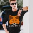 Metamask Fox 安全な暗号財布 Altcoin トークン交換 長袖Tシャツ 彼への贈り物
