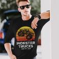 Monster Trucks Are My Jam シャツ モンスタートラック 面白い エンジン 長袖Tシャツ 彼への贈り物