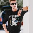 Músico Gato Divertido Gatito Tocandoiolín Instrumento Musical Camiseta de manga larga Regalos para él