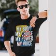 My Body Choice Power Andoice フェミニストポジティブ 長袖Tシャツ 彼への贈り物