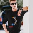 Nasa太陽系惑星ワーム記章ロゴ 長袖Tシャツ 彼への贈り物