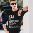 Nombre Camisa Kai Definition Nombre Personalizado Divertido Camiseta de manga larga Regalos para él