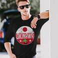 Okinawa Japanintage Flag Bonsai Tree Karateouvenir 長袖Tシャツ 彼への贈り物