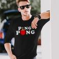 Ping Pong ピンポン卓球 おもしろレトロ 長袖Tシャツ 彼への贈り物