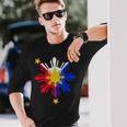 Pinoy フィリピン国旗 太陽 長袖Tシャツ 彼への贈り物