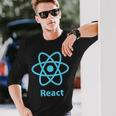 Reactjs ReactJs 公式ロゴ Javascript フレームワーク 長袖Tシャツ 彼への贈り物