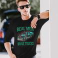 Real Drive Trucks ビッグリグトラックドライバー 長袖Tシャツ 彼への贈り物