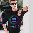 Solanaolコイン暗号ロゴブロックチェーン ソラナ 長袖Tシャツ 彼への贈り物
