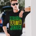 Straight Outta Jamaica ジャマイカ カリビアン レトロ レゲエ パーティー 長袖Tシャツ 彼への贈り物