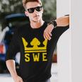 Swe With A Royal Crown スウェーデン 長袖Tシャツ 彼への贈り物