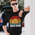 Taco King For Tacos Lover メキシカンタコス ファニー タコス サンセット 長袖Tシャツ 彼への贈り物