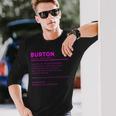 Team Burton 姓 誕生日や家族の集まりに 長袖Tシャツ 彼への贈り物