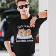 This Is My Pawjama Pomeranian 公式犬用昼寝 長袖Tシャツ 彼への贈り物