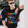Tralalero Tralala イタリアンブレインロットミーム 長袖Tシャツ 彼への贈り物