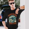 Tralalero Tralala イタリアンブレインロットミーム 長袖Tシャツ 彼への贈り物